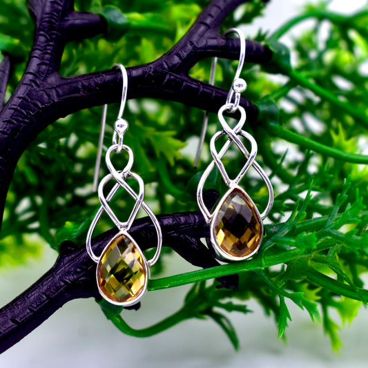 Teardrop Citrine Quartz Earring