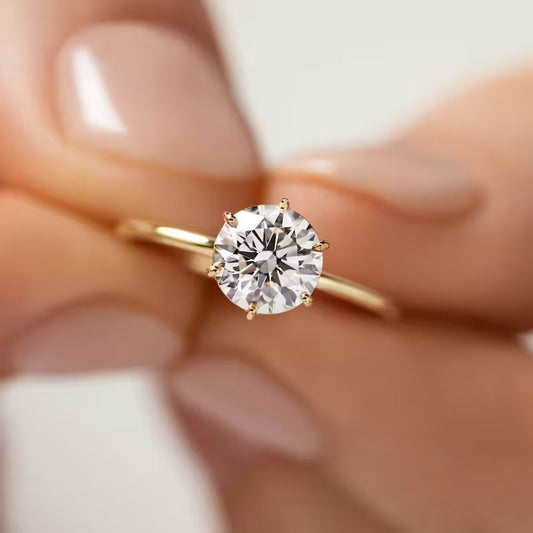 Natural .2Ct Moissanite Ring For Women