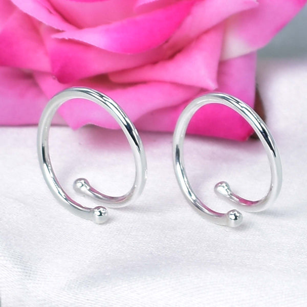925 sterling silver minimalist design ball end adjustable toe ring