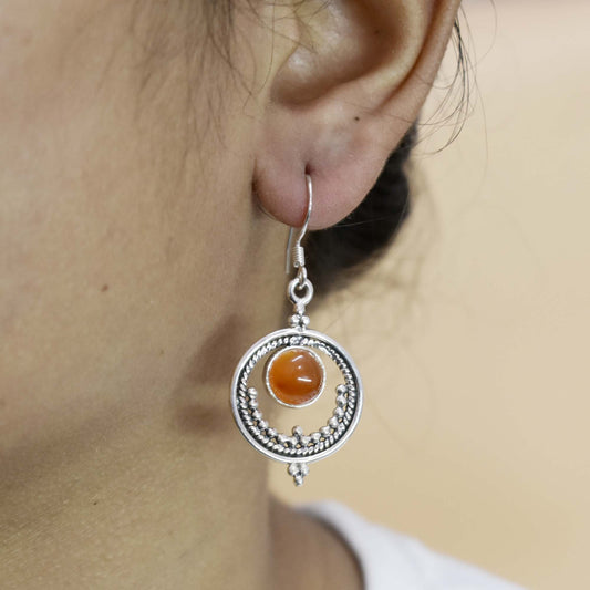 Beautiful Carnelian Hook Earring