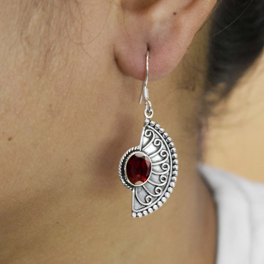 Garnet Gemstone Earring