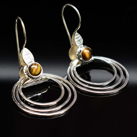 Tiger Eye Hook Earring