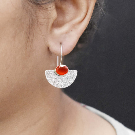 Red Carnelian Gemstone Earring