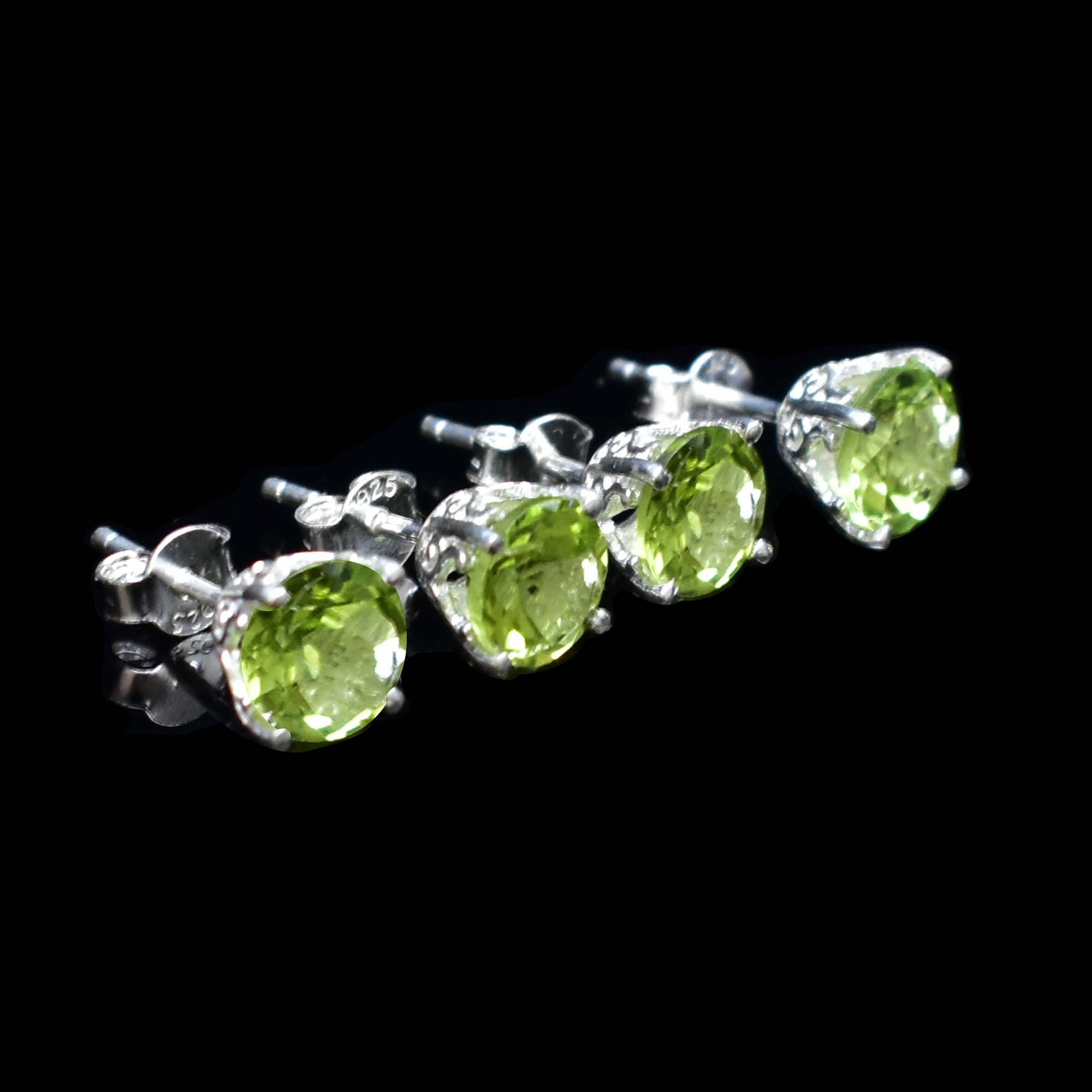 Unique Peridot Studs Earring