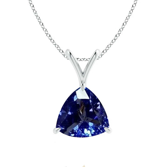 Unique Trillion Cut Tanzanite Pendant