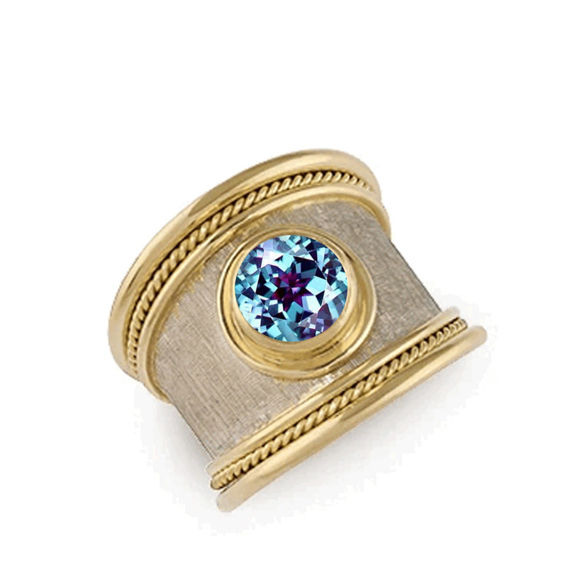 Two Tone Alexandrite Ring