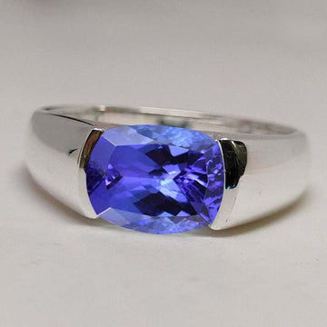 Bold Handmade Men's Tanzanite Ring