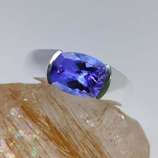 Bold Handmade Men's Tanzanite Ring