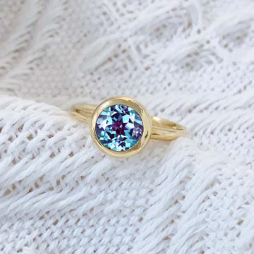 Handmade Gold Alexandrite Ring