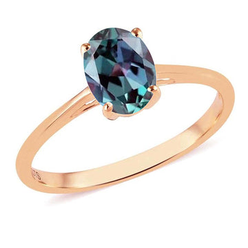 Women Dainty Alexandrite Ring