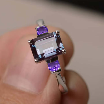 stunning Alexandrite & Amethyst Ring