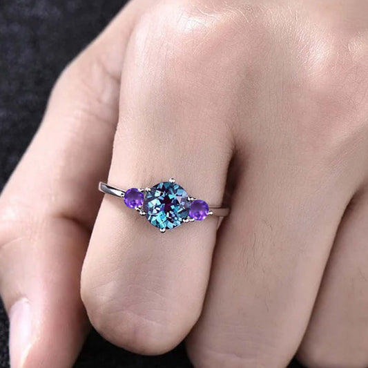 Vintage Alexandrite & Amethyst Ring