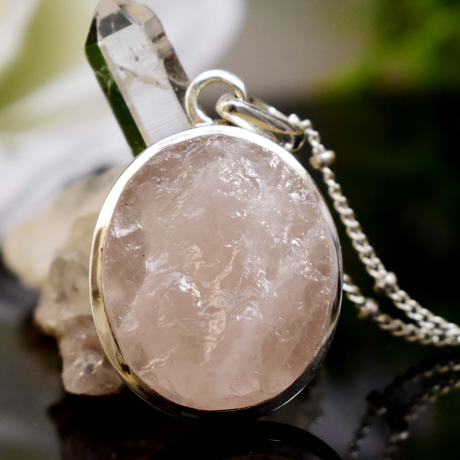 Natural Rose Quartz Pendant