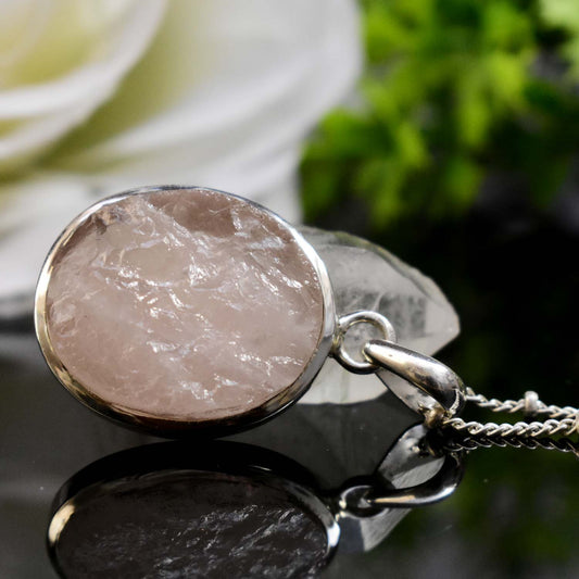 Natural Rose Quartz Pendant