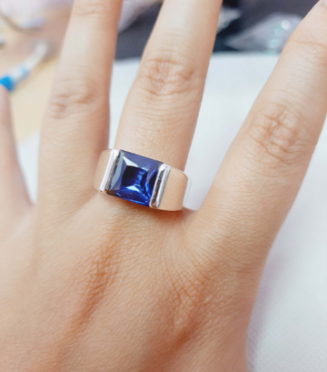 Bold & Simple Looking Men's 925 Sterling Silver Ring