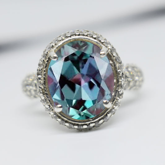 Unique Alexandrite Engagement Ring