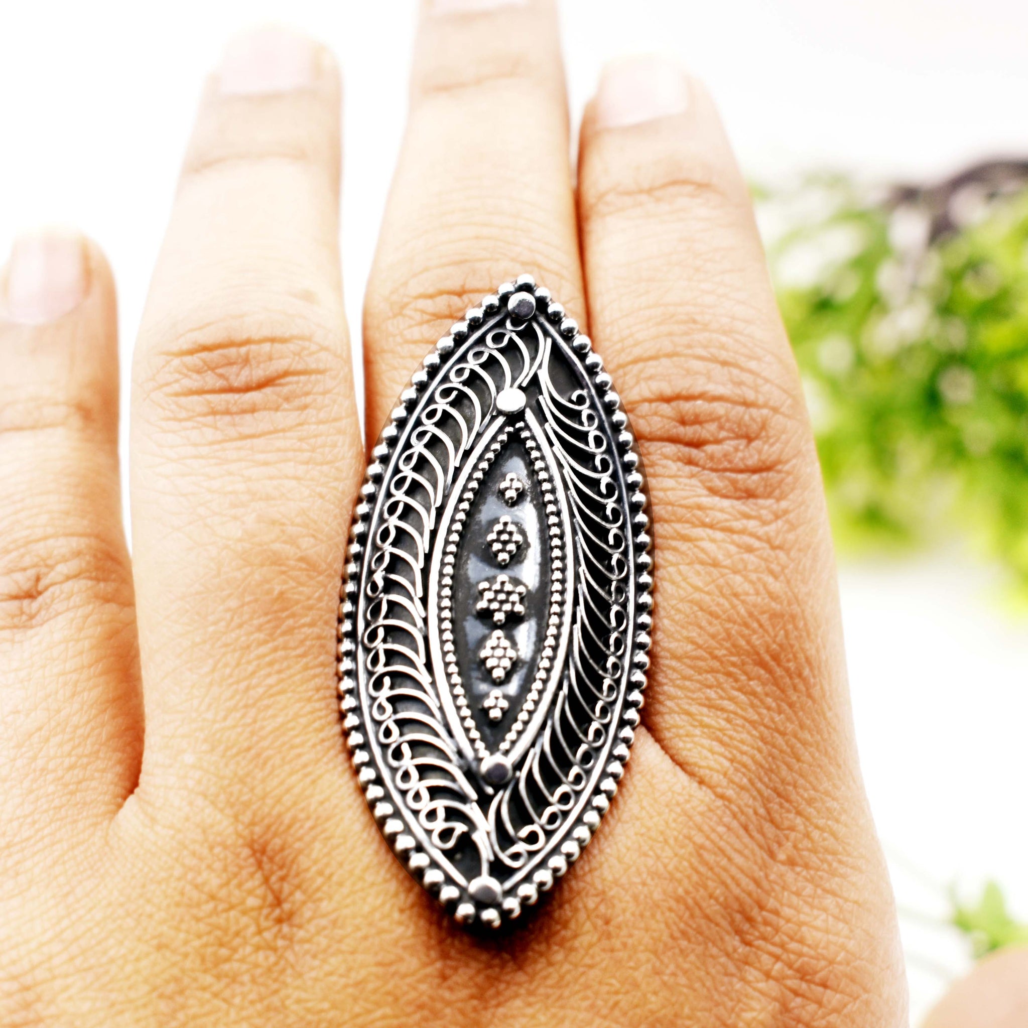 Vintage Filigree Sterling Silver Ring