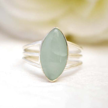 Aqua Chalcedony Ring