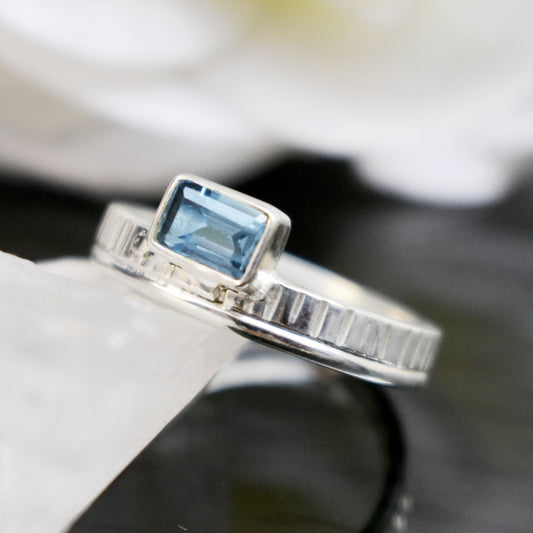 Genuine Blue Topaz Ring