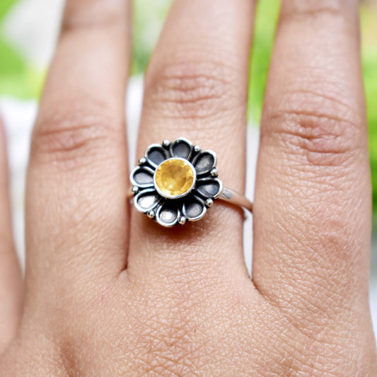 Citrine Quartz Ring