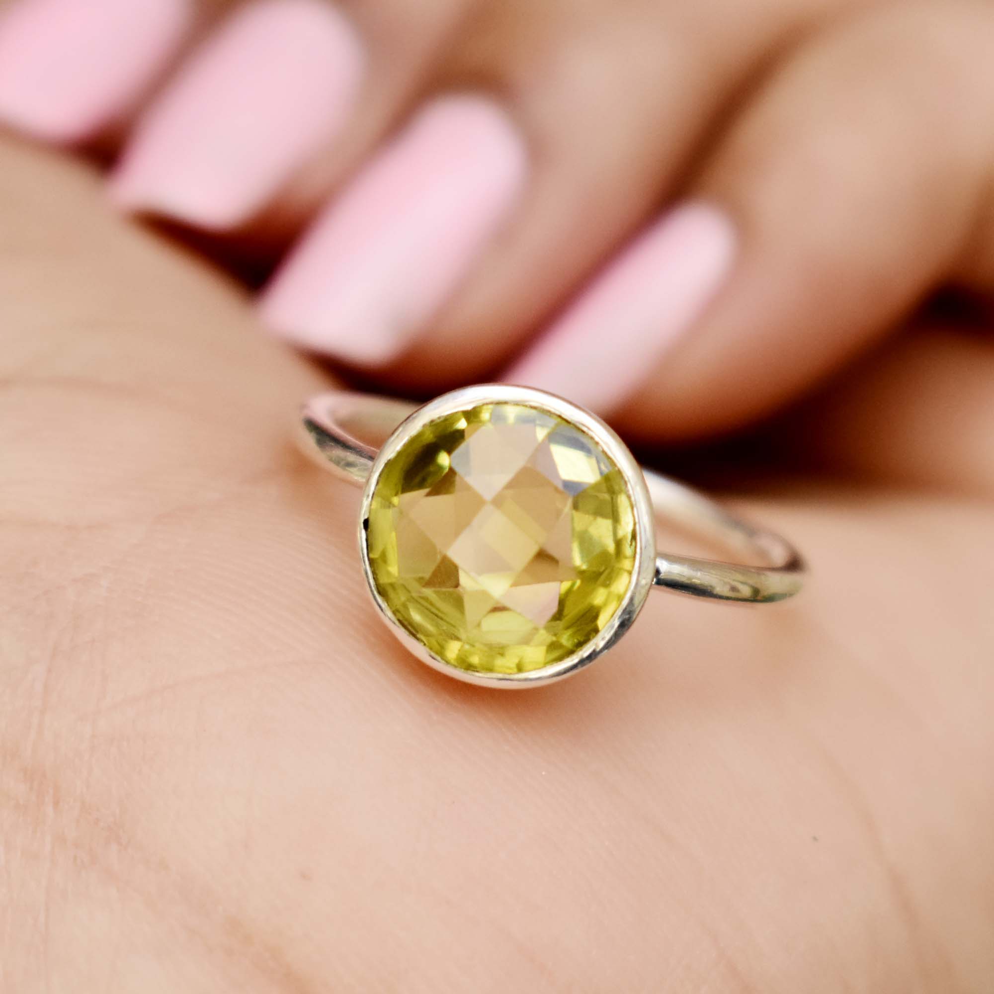 Beautiful Lemon Quartz Ring