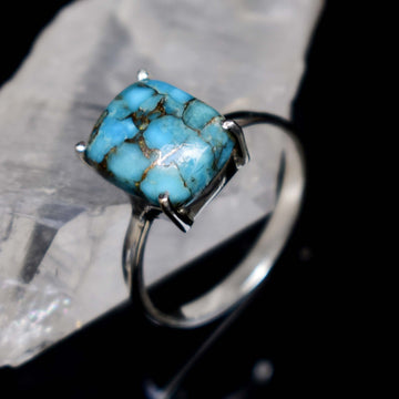 Bule Copper Turquoise Ring