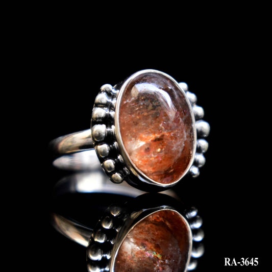 Real Sunstone Dainty Ring