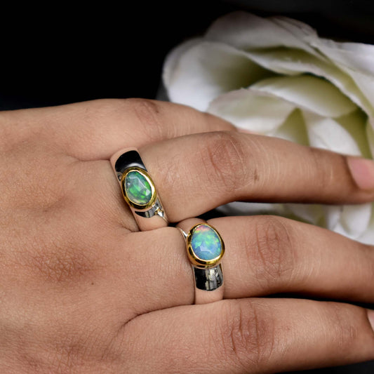 Natural Ethiopian Opal Ring