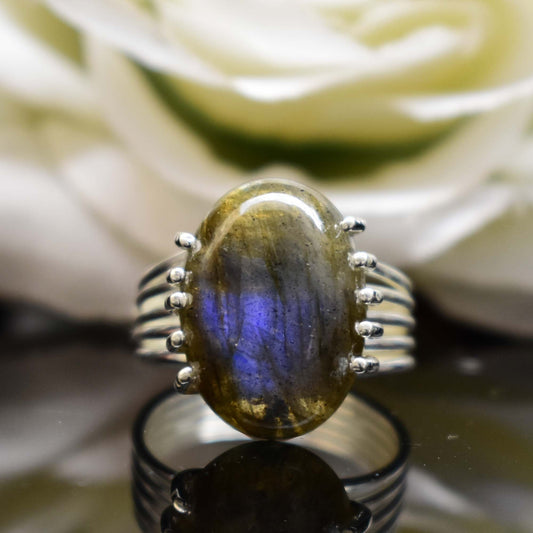 Labradorite Gemstone Ring