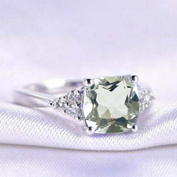 Queenly Green Amethyst Ring