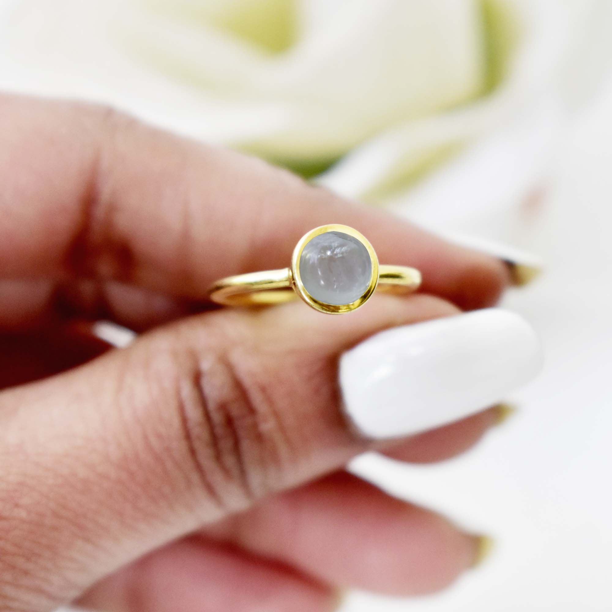 Aquamarine Gold Ring