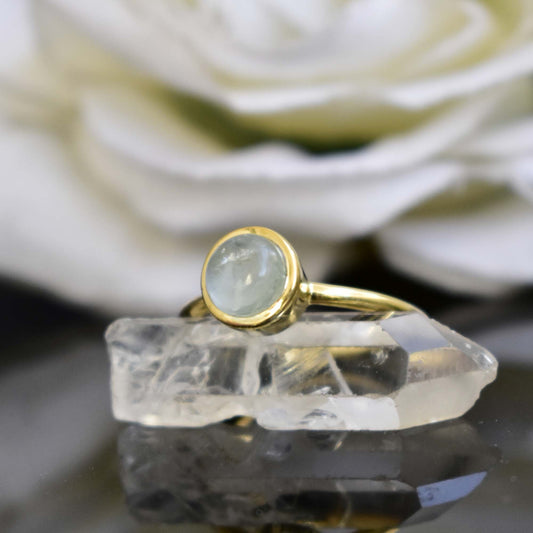 Aquamarine Gold Ring