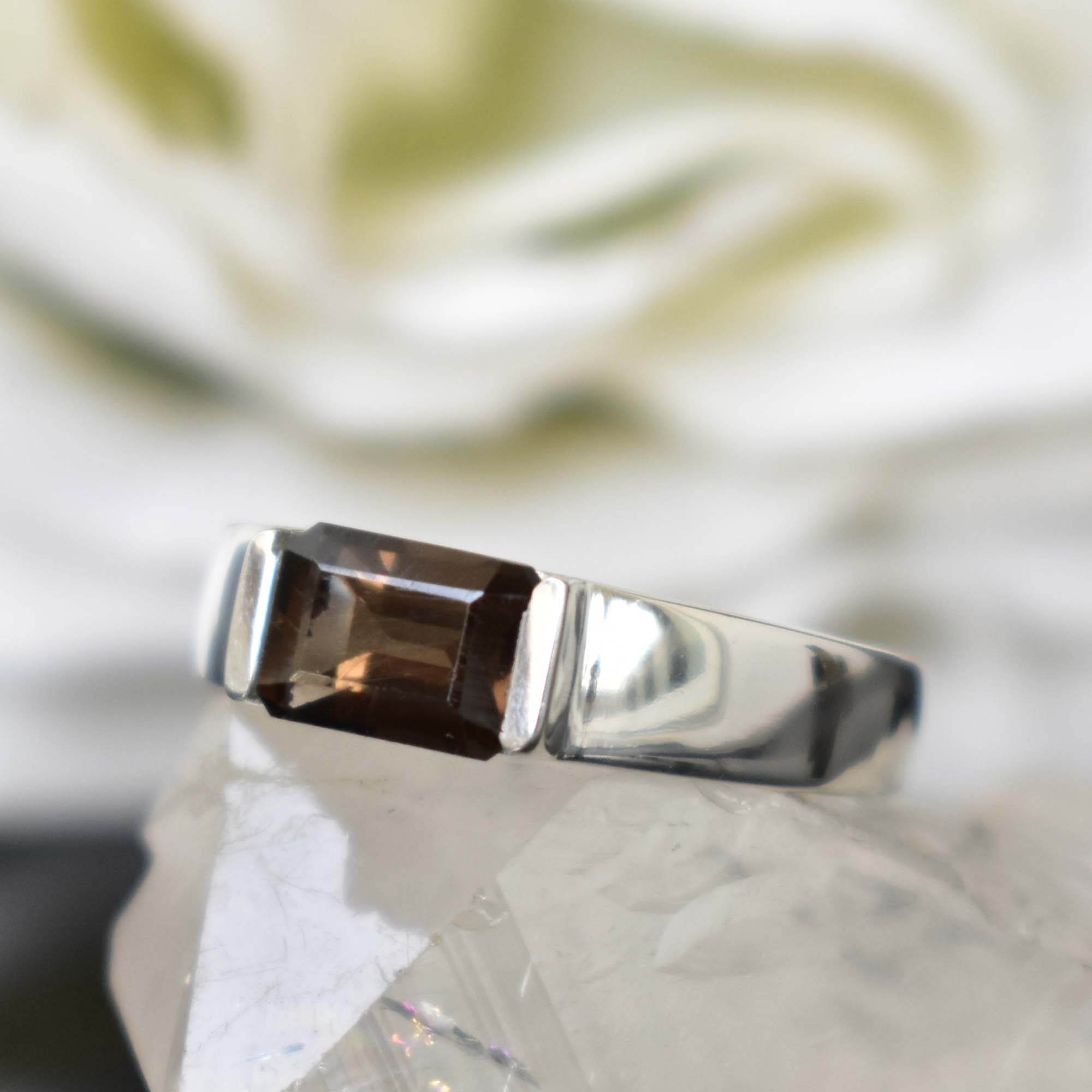 Sterling Silver Smoky Quartz Ring