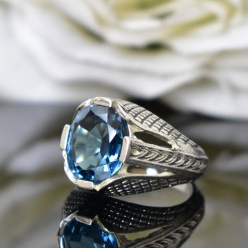 Natural London Blue Topaz Rings