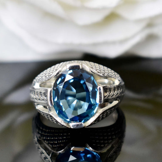 Natural London Blue Topaz Rings