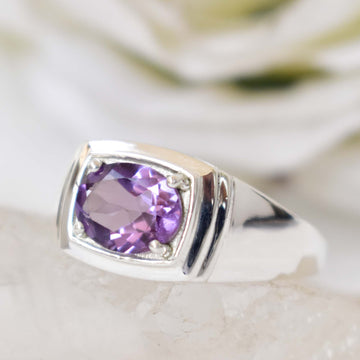 Unique Purple Amethyst Ring