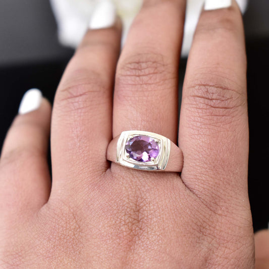 Unique Purple Amethyst Ring