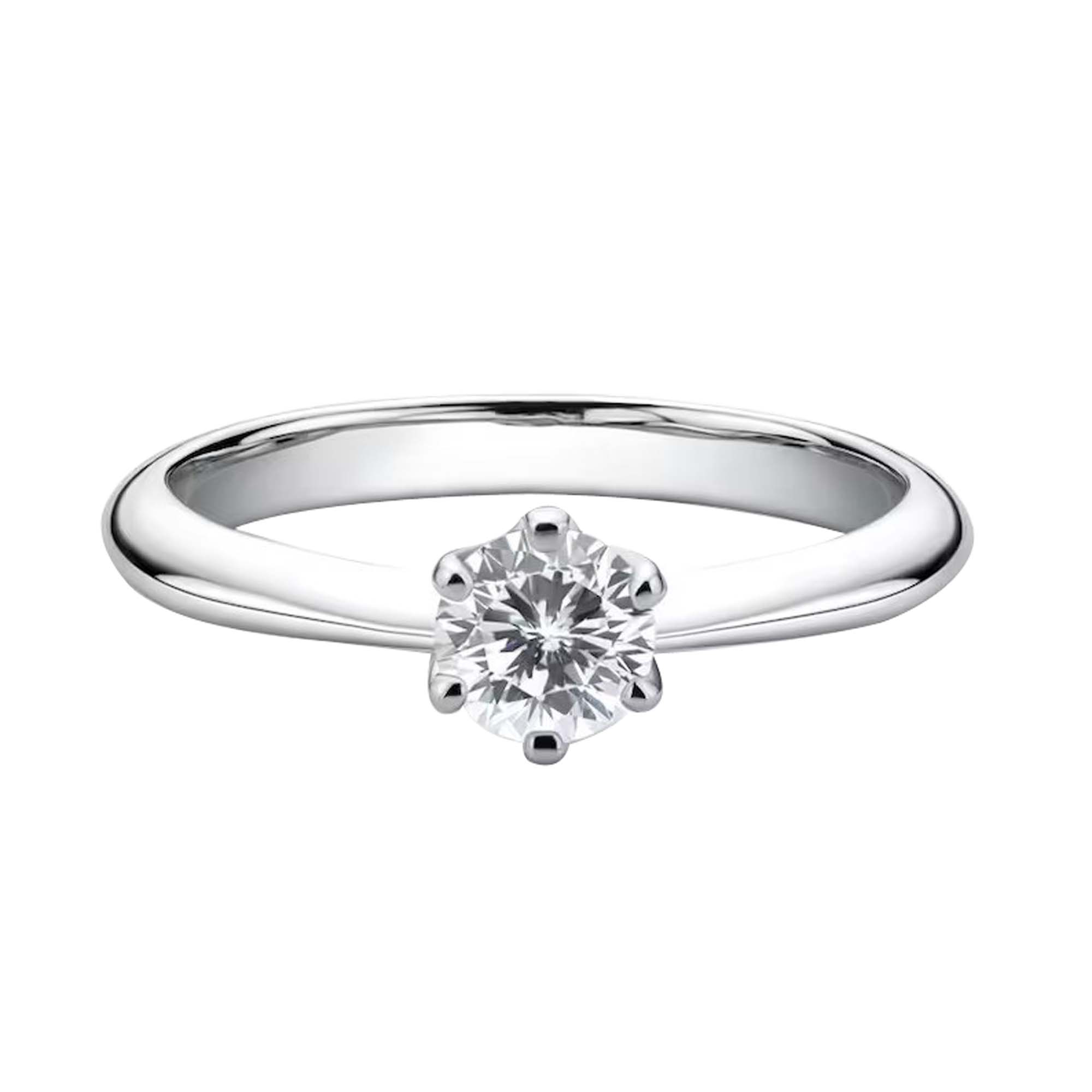 Dainty Round Cut Moissanite Halo Ring