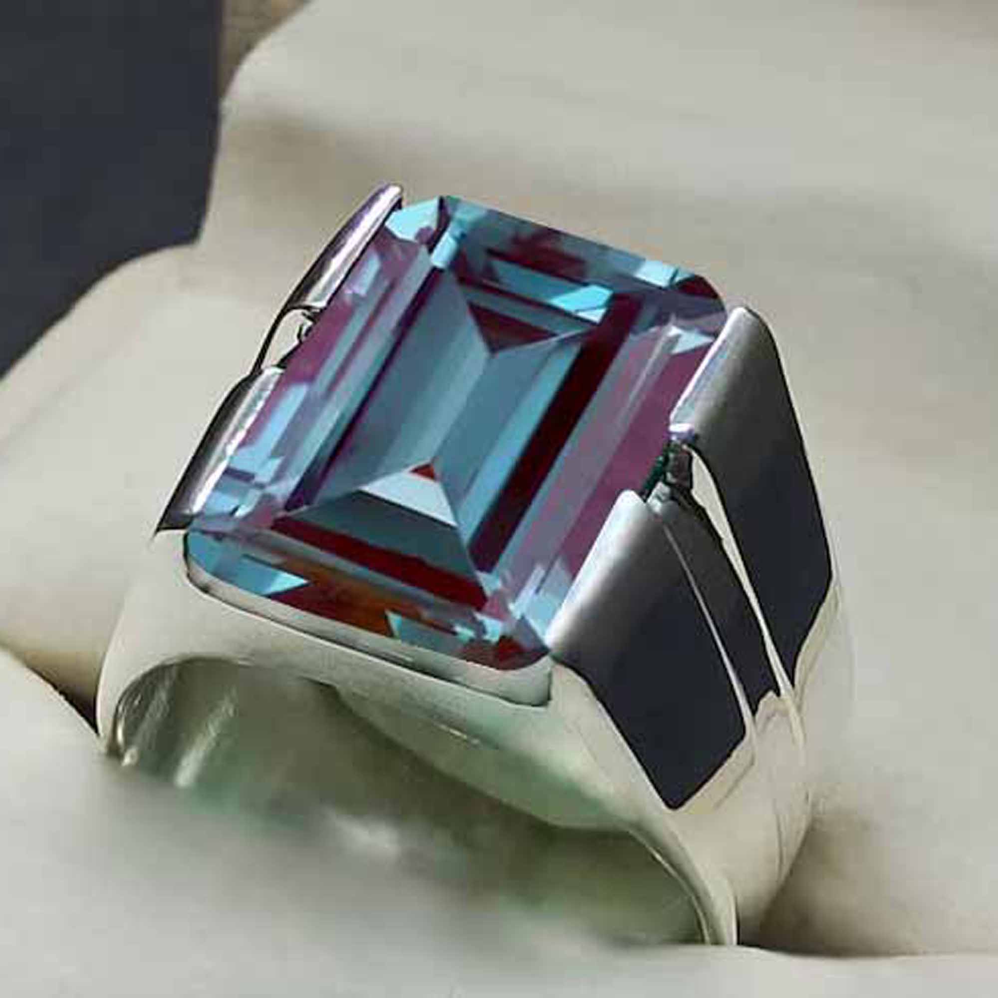 Multicolor Alexandrite Ring For Men